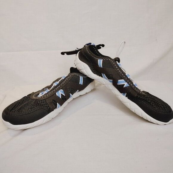 Wave Zone Seaside Charcoal Water Shoe Sock Grey/White/Blue Womens 8 M - Picture 7 of 11